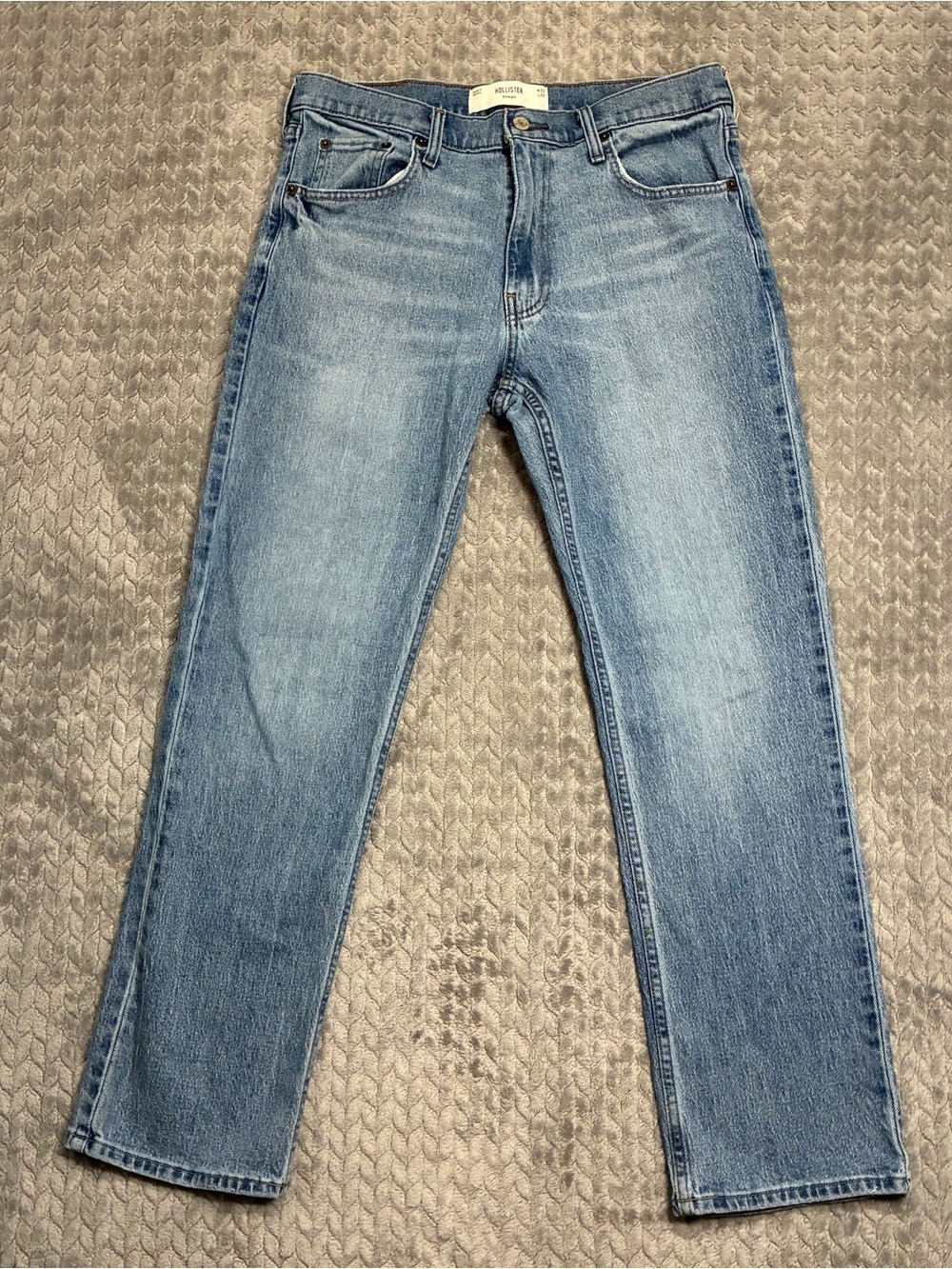 Hollister Classic Straight Light Wash Blue Jeans